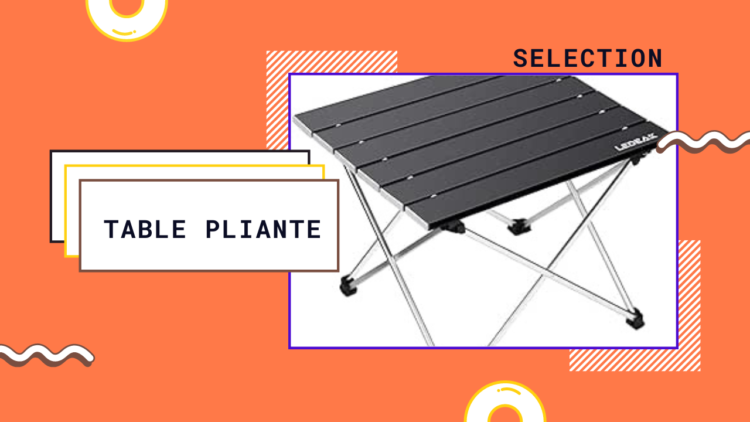 Sélection de table pliante pour la vanlife